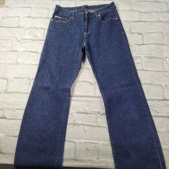 Vintage Y2K Tommy Jeans 1999 Dark Wash Jeans Juniors size 7 - Picture 2 of 16